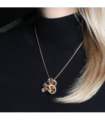 De Grisogono Zigana cognac diamonds and gold necklace