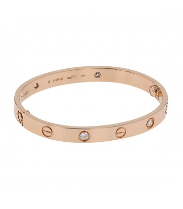 Bracelet Cartier Love 4 Diamants Taille 16