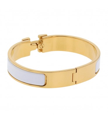 Hermès Clic H gold plated bracelet