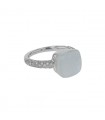 Pomellato Nudo moonstone, diamonds and gold ring