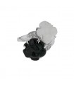 Chanel Duo Camélia diamonds, agate, onyx and gold ring