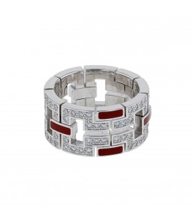 Cartier Baiser du Dragon diamonds, enamel and gold ring