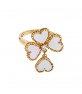 Van Cleef & Arpels Sweet Alhambra diamond and gold ring