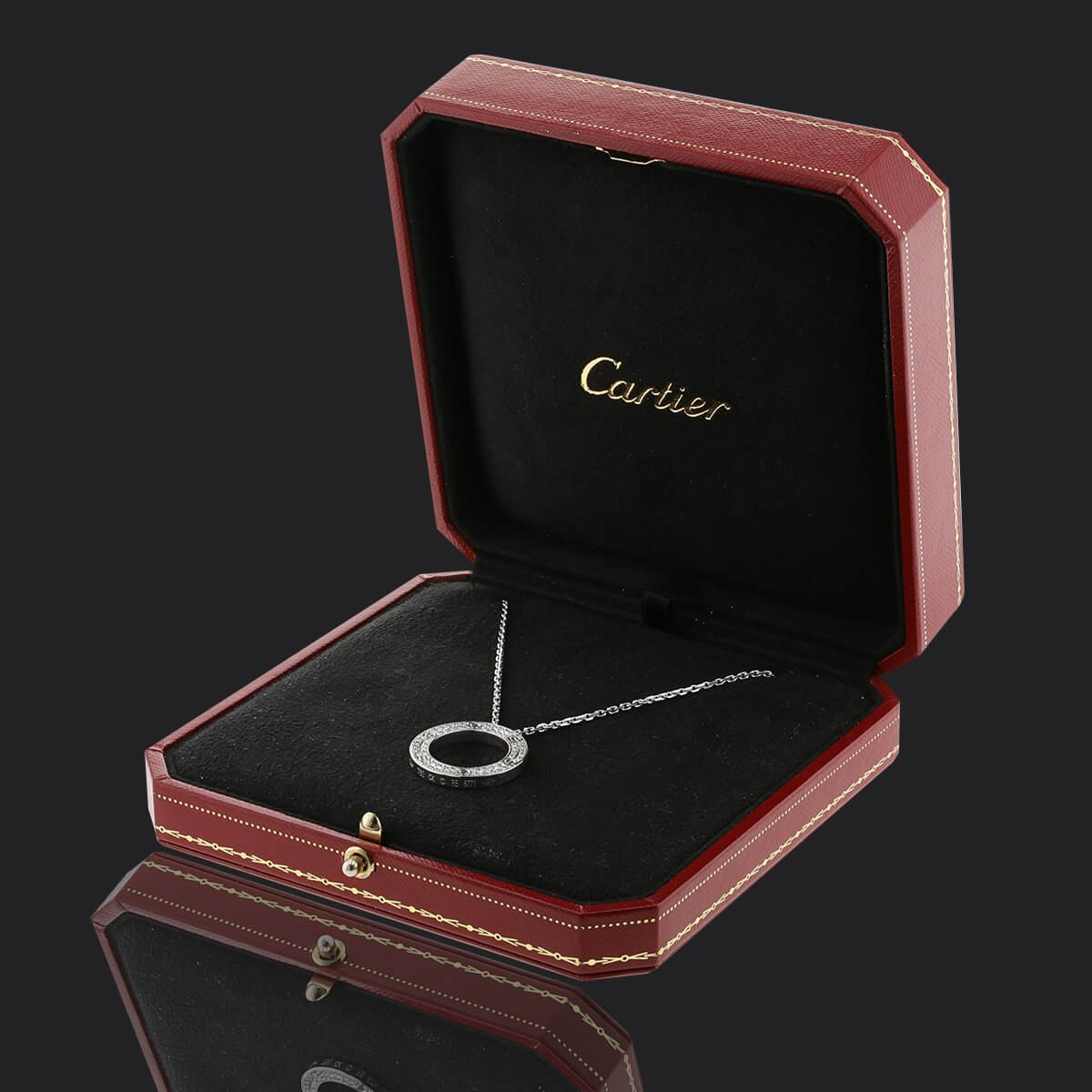 Cartier love ring necklace clearance