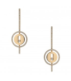 Messika Lucky Move diamonds and gold earrings