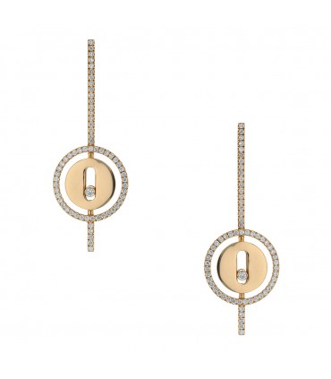Messika Lucky Move diamonds and gold earrings