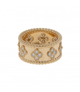 Van Cleef & Arpels Perlée diamonds and gold ring