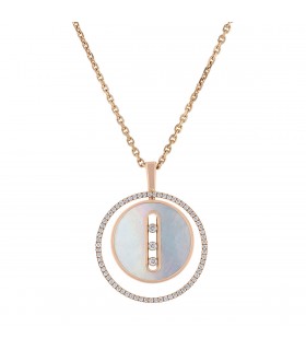 Messika Lucky Move diamonds, mother of pearl and gold necklace