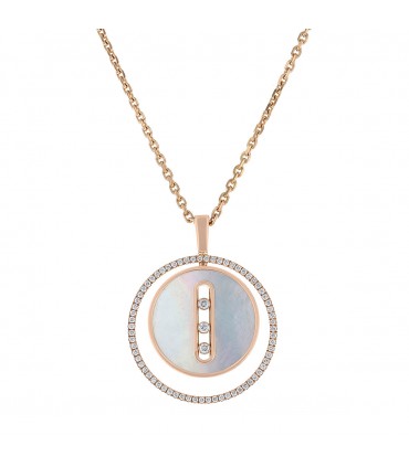 Messika Lucky Move diamonds, mother of pearl and gold necklace