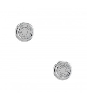 Hermès Clou de Selle silver earrings