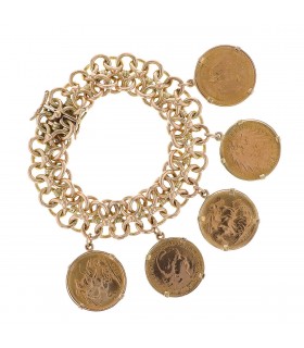 Gold coins bracelet