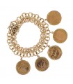 Gold coins bracelet