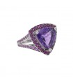 Mauboussin Tellement Subtile pour moi diamonds, amethyst, pink sapphires and gold ring