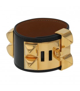 Hermès Collier de Chien gold plated bracelet