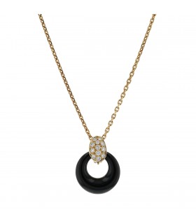Van Cleef & Arpels diamonds, onyx and gold necklace