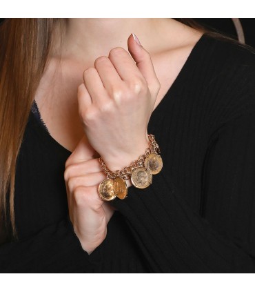 Gold coins bracelet