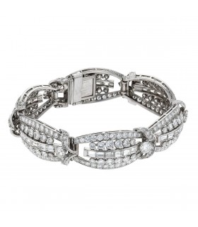 Diamonds, gold and platinum bracelet