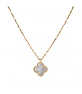 Van Cleef & Arpels Sweet Alhambra mother of pearl and gold necklace