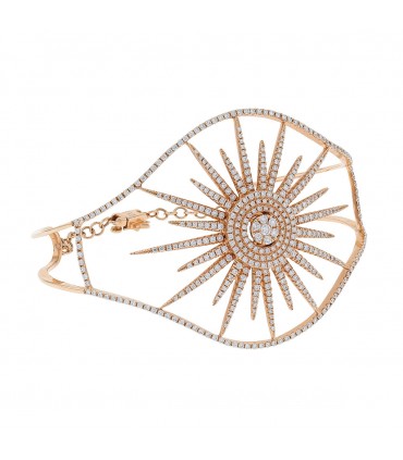 Djula Sun Cuff diamonds and 18k gold bracelet