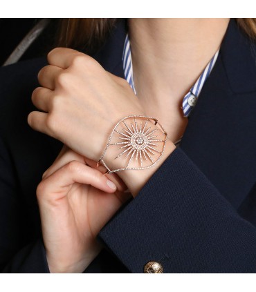 Djula Sun Cuff diamonds and 18k gold bracelet