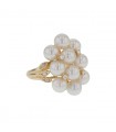 Mikimoto cultured pearls, diamonds and gold ring