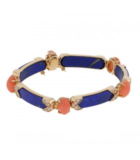 Van Cleef & Arpels diamonds, lapis lazuli and gold bracelet
