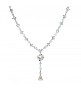 Collier en or blanc et diamants