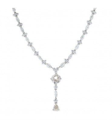 Collier en or blanc et diamants