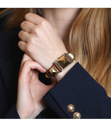 Hermès Médor gold plated watch