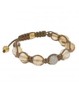Shamballa Jewels citrines, diamonds and gold bracelet