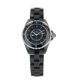 Chanel J12 black ceramic and stainless steel watch