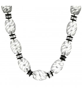 Seaman Schepps roc cristal, onyx, diamonds and gold necklace