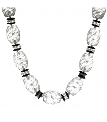 Seaman Schepps roc cristal, onyx, diamonds and gold necklace