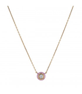 Enamel, diamond and gold necklace