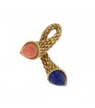 Boucheron Serpent Bohème lapis lazuli, coral and 18k gold brooch