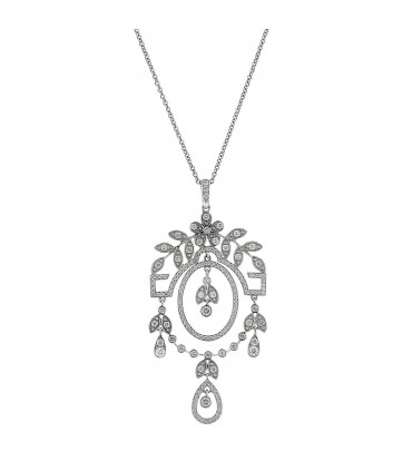 Yvonne Léon Feuilletis diamonds and gold necklace