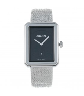 Chanel Boy Friend Tweed stainless steel watch