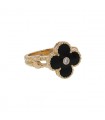 Van Cleef & Arpels Vintage Alhambra diamond and onyx ring