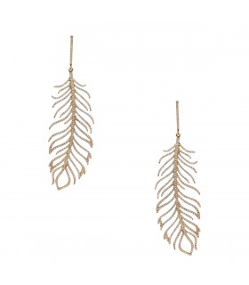Djula Plume diamonds and 18k gold earrings