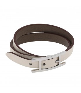 Hermès Behapi Double Tour stainless steel bracelet