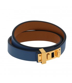 Hermès Mini Dog gold plated bracelet