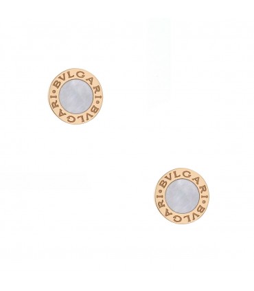 Bulgari Bulgari Bulgari mother of pearl and gold earrings