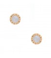 Bulgari Bulgari Bulgari mother of pearl and gold earrings