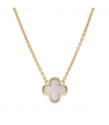Van Cleef & Arpels Pure Alhambra mother of pearl and gold necklace