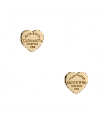 Tiffany & Co. Plaque Coeur Return to Tiffany gold earrings