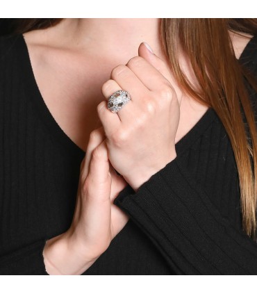 Georges Lenfant diamonds and 18k gold ring