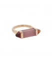 Cartier Les Berlingots pink calcédoine, garnet and gold ring.