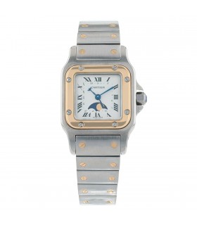 Cartier stainless steel and gold watch