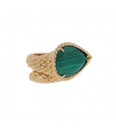 Boucheron Serpent Bohème malachite and 18k gold ring
