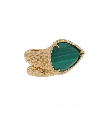 Boucheron Serpent Bohème malachite and gold ring